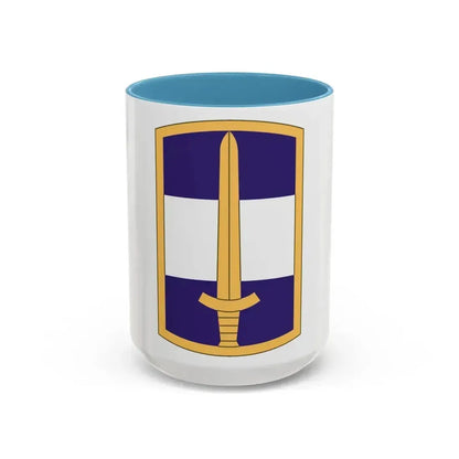 308 Civil Affairs Brigade (U.S. Army) Accent Coffee Mug 15oz Light Blue - Go Mug Yourself
