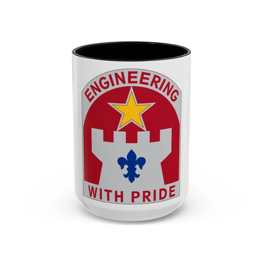 308 Engineer Group (U.S. Army) Accent Coffee Mug-15oz-Black-Go Mug Yourself