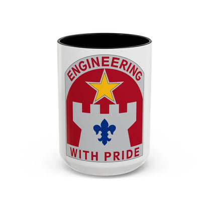 308 Engineer Group (U.S. Army) Accent Coffee Mug-15oz-Black-Go Mug Yourself