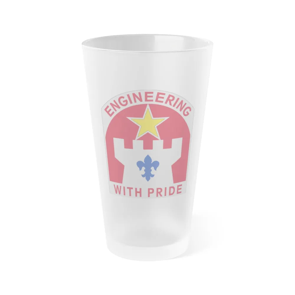 308 Engineer Group (U.S. Army) Frosted Pint Glass 16oz-Go Mug Yourself