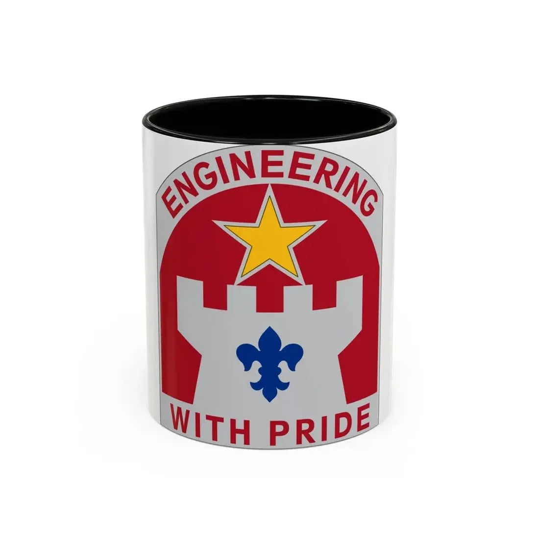 308 Engineer Group (U.S. Army) Accent Coffee Mug 11oz Black - Go Mug Yourself