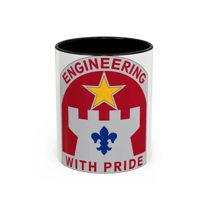 308 Engineer Group (U.S. Army) Accent Coffee Mug 11oz Black - Go Mug Yourself