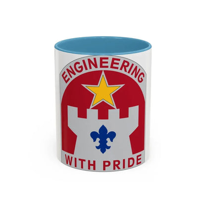 308 Engineer Group (U.S. Army) Accent Coffee Mug 11oz Light Blue - Go Mug Yourself