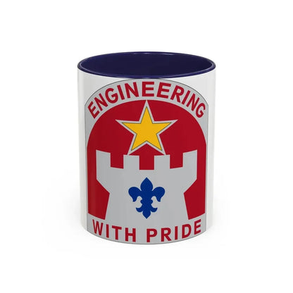 308 Engineer Group (U.S. Army) Accent Coffee Mug 11oz Navy - Go Mug Yourself