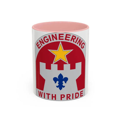 308 Engineer Group (U.S. Army) Accent Coffee Mug 11oz Pink - Go Mug Yourself