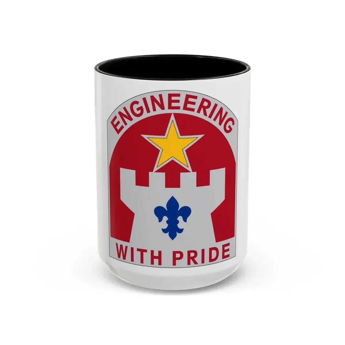 308 Engineer Group (U.S. Army) Accent Coffee Mug 15oz Black - Go Mug Yourself