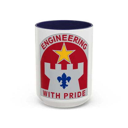 308 Engineer Group (U.S. Army) Accent Coffee Mug 15oz Navy - Go Mug Yourself