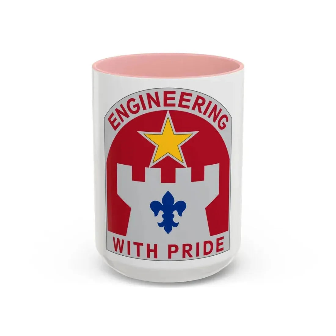308 Engineer Group (U.S. Army) Accent Coffee Mug 15oz Pink - Go Mug Yourself