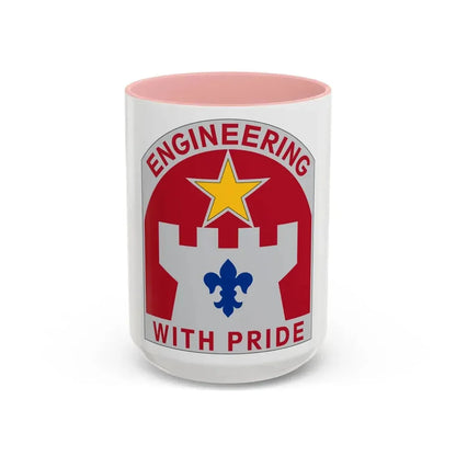 308 Engineer Group (U.S. Army) Accent Coffee Mug 15oz Pink - Go Mug Yourself