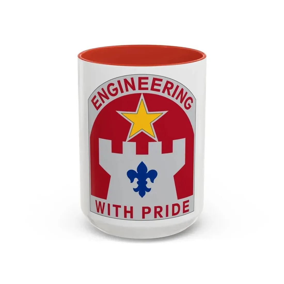 308 Engineer Group (U.S. Army) Accent Coffee Mug 15oz Red - Go Mug Yourself