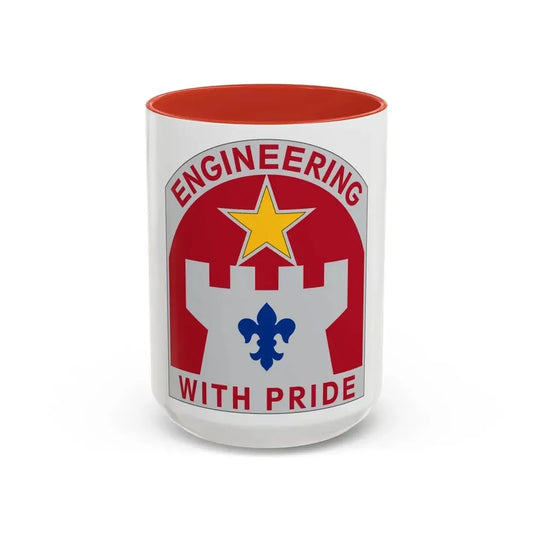308 Engineer Group (U.S. Army) Accent Coffee Mug 15oz Red - Go Mug Yourself