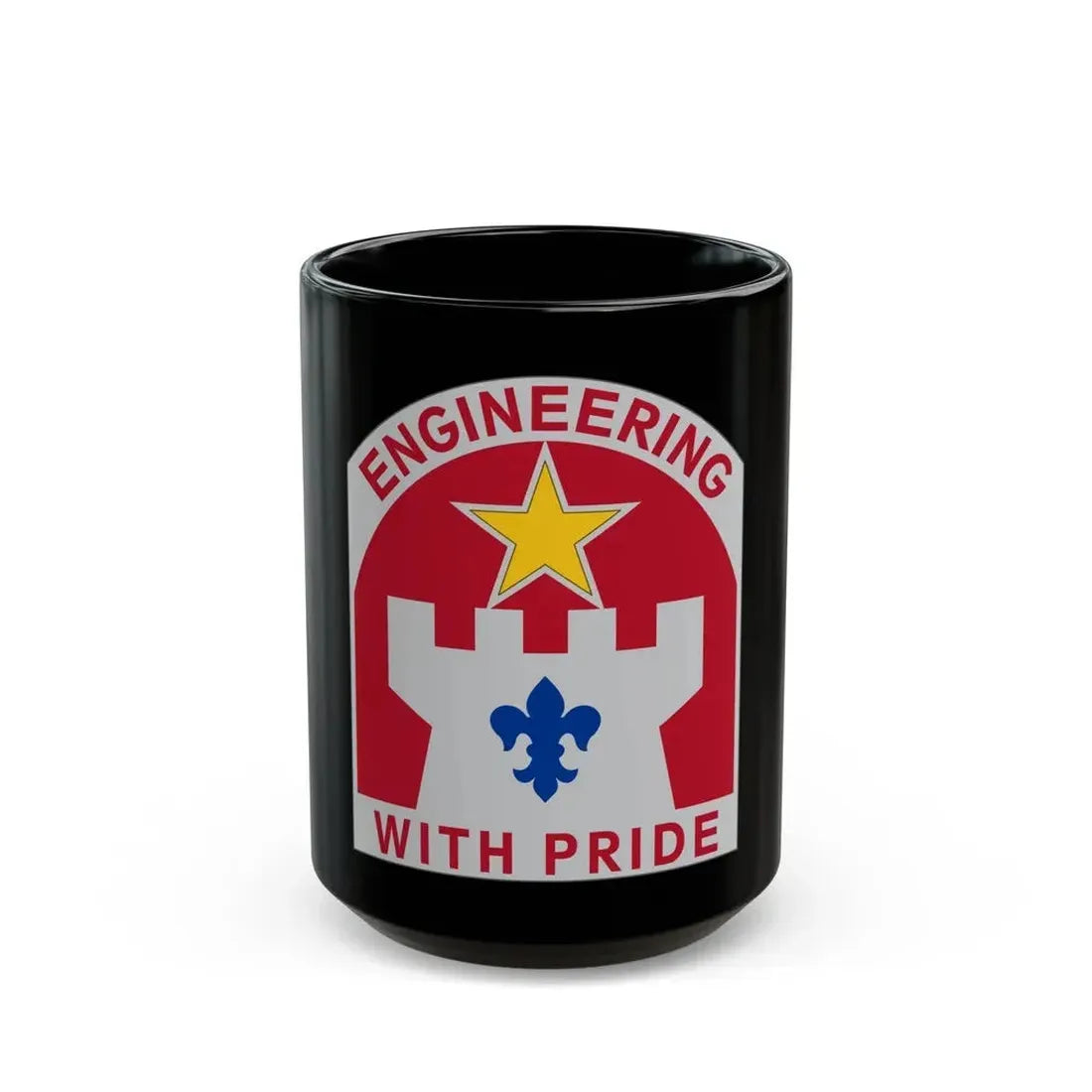 308 Engineer Group (U.S. Army) Black Coffee Mug 15oz - Go Mug Yourself