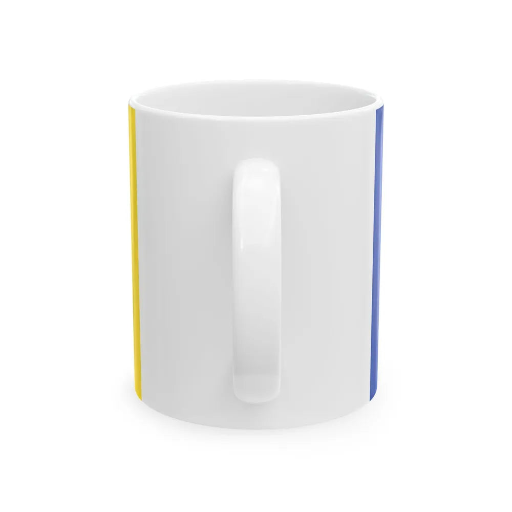 Flag of Rhein Hunsrueck Kreis Germany - White Coffee Mug-Go Mug Yourself