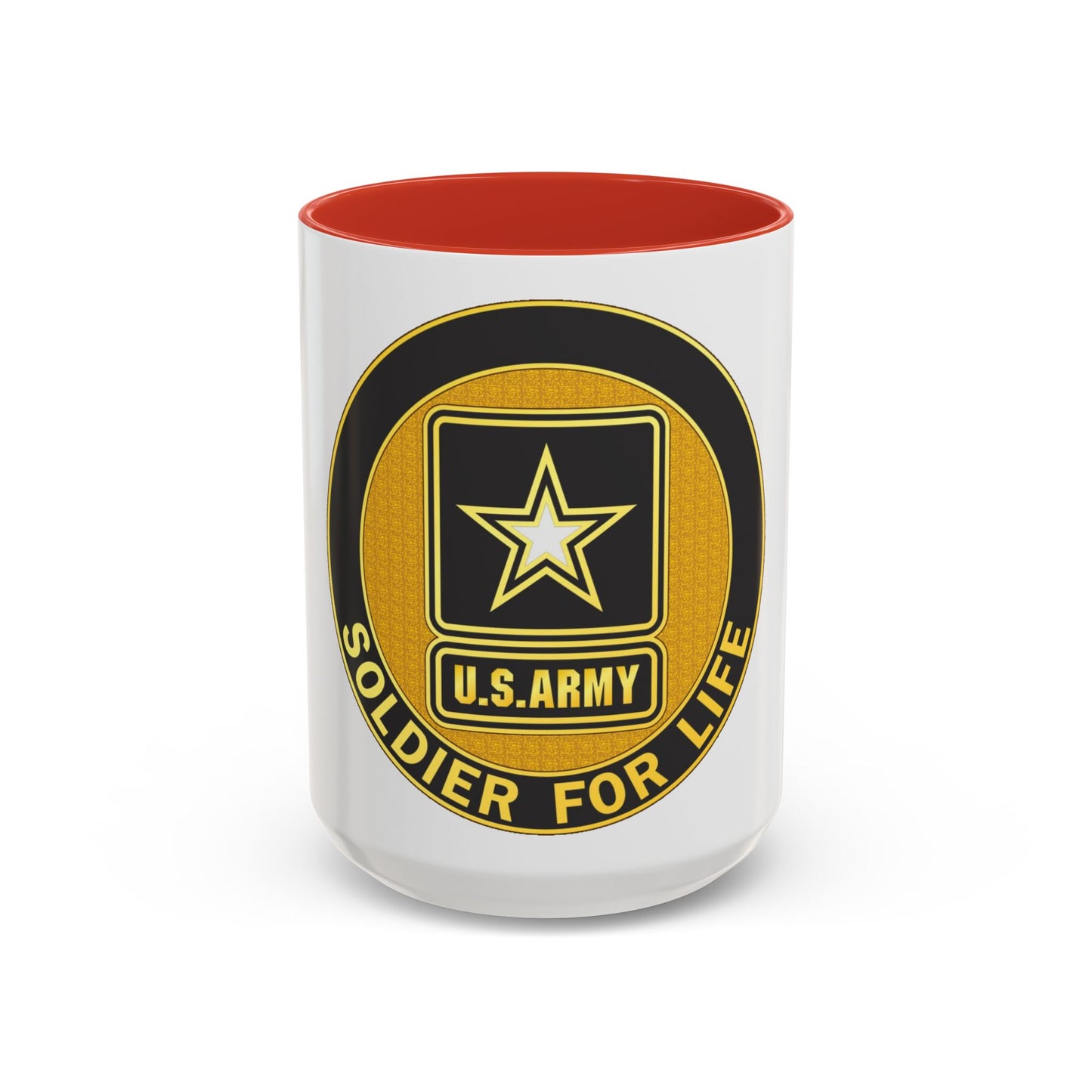Soldier for Life Lapel Button (U.S. Army) Accent Coffee Mug