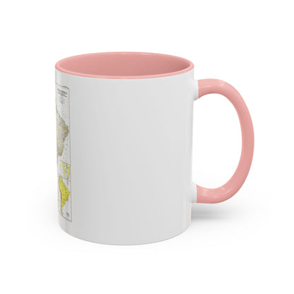 South America (1950) (Map) Accent Coffee Mug