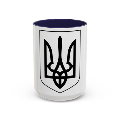 Lesser Coat of Arms of Ukraine 2 - Accent Coffee Mug