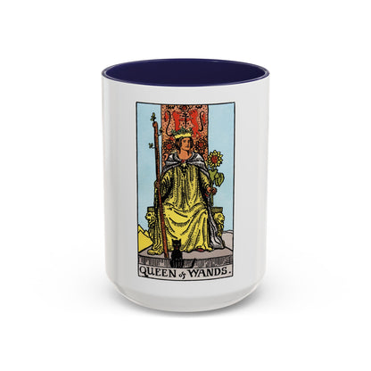 The Queen of Wands (Tarot Card) Accent Coffee Mug