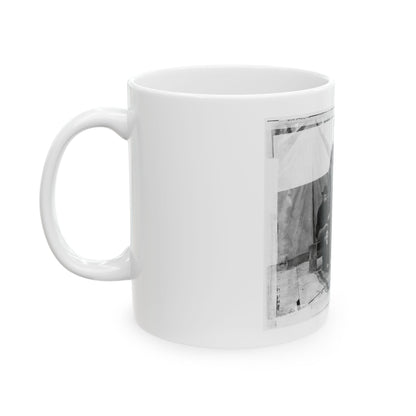Petersburg, Virginia. Group Of Engineers And Draughtsmen, Headquarters, Army Of The Potomac (U.S. Civil War) White Coffee Mug