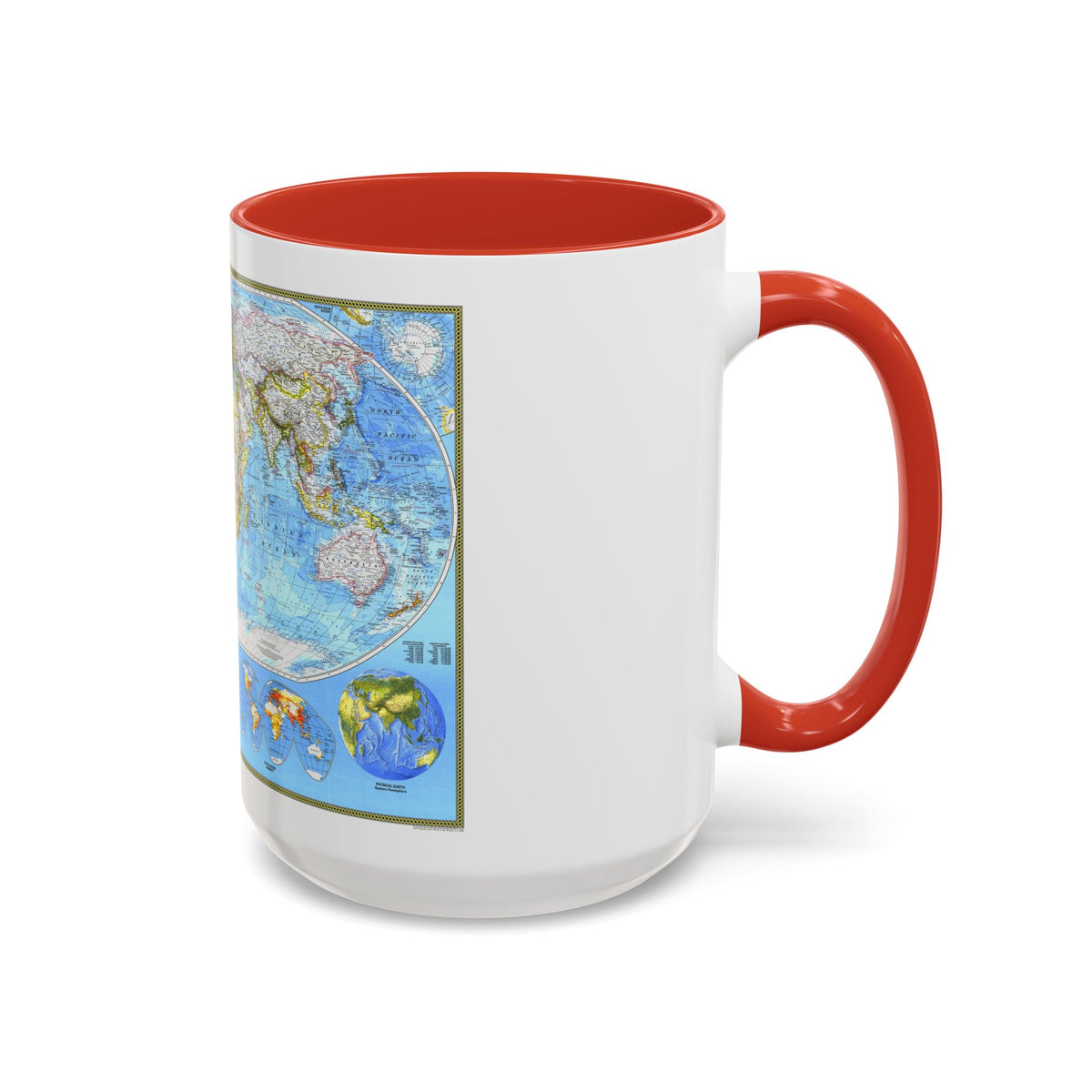 World Map - Political (1994) (Map) Accent Coffee Mug