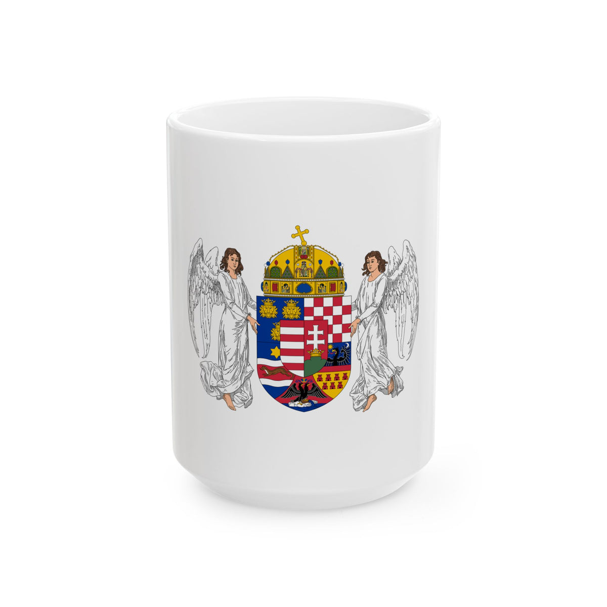 Coat of arms of the Lands of the Holy Hungarian Crown (1896-1915) - White Coffee Mug