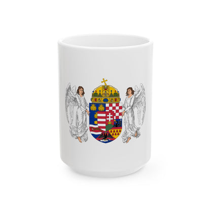 Coat of arms of the Lands of the Holy Hungarian Crown (1896-1915) - White Coffee Mug