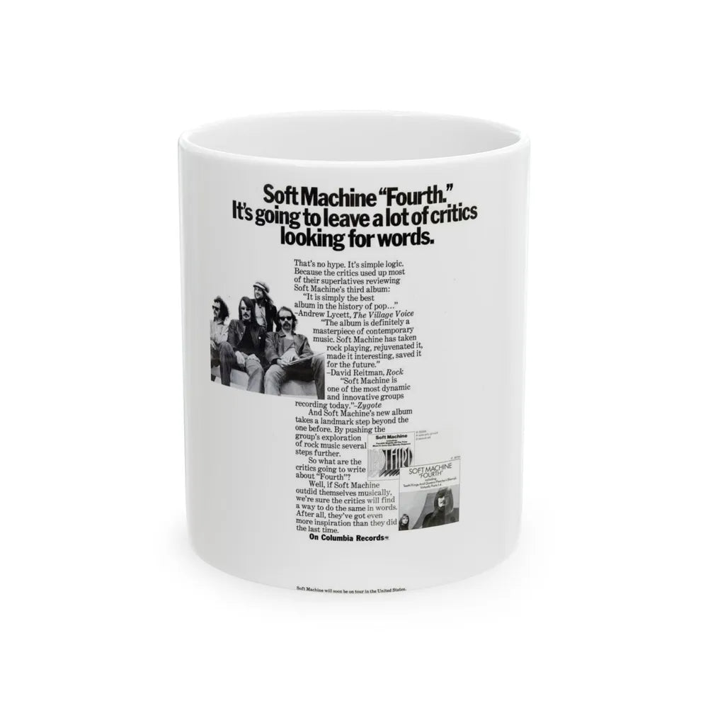 Soft Machine - Fourth 1971 (Music Poster) White Coffee Mug-11oz-Go Mug Yourself