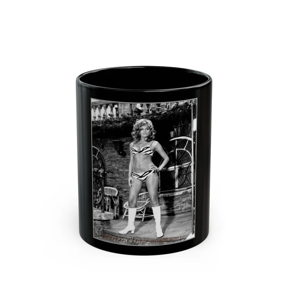 Julie Ege #91 (Vintage Female Icon) Black Coffee Mug-11oz-Go Mug Yourself