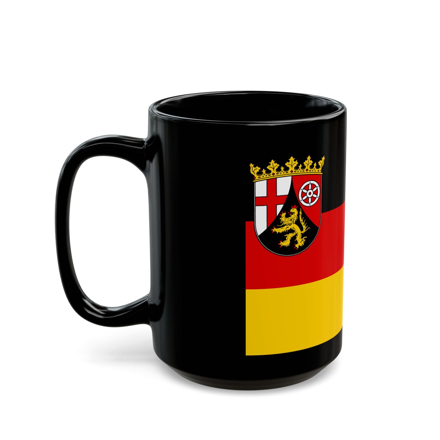 Flag of Rhineland Palatinate Germany - Black Coffee Mug-Go Mug Yourself