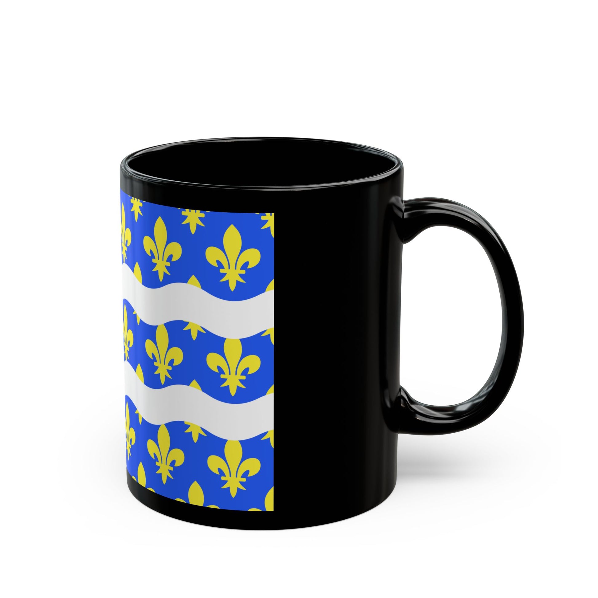 Flag of Seine et Marne France 2 - Black Coffee Mug-Go Mug Yourself