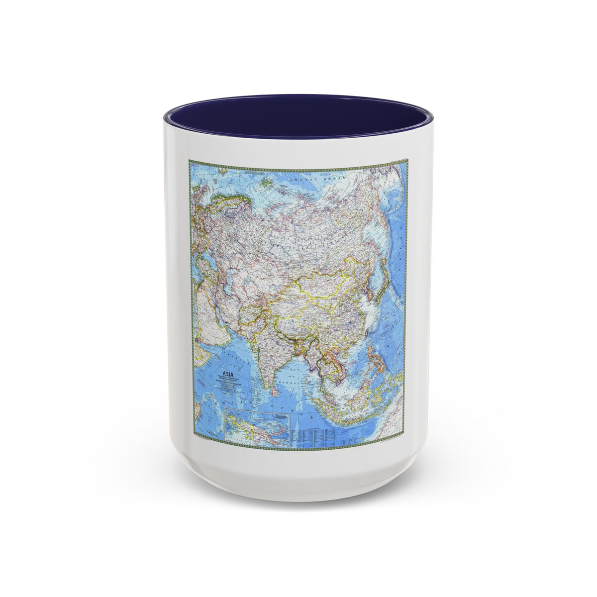 Asia (1971) (Map) Accent Coffee Mug