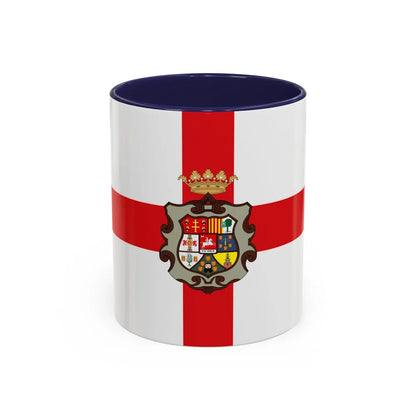 Flag of Huesca Spain - Accent Coffee Mug-11oz-Navy-Go Mug Yourself