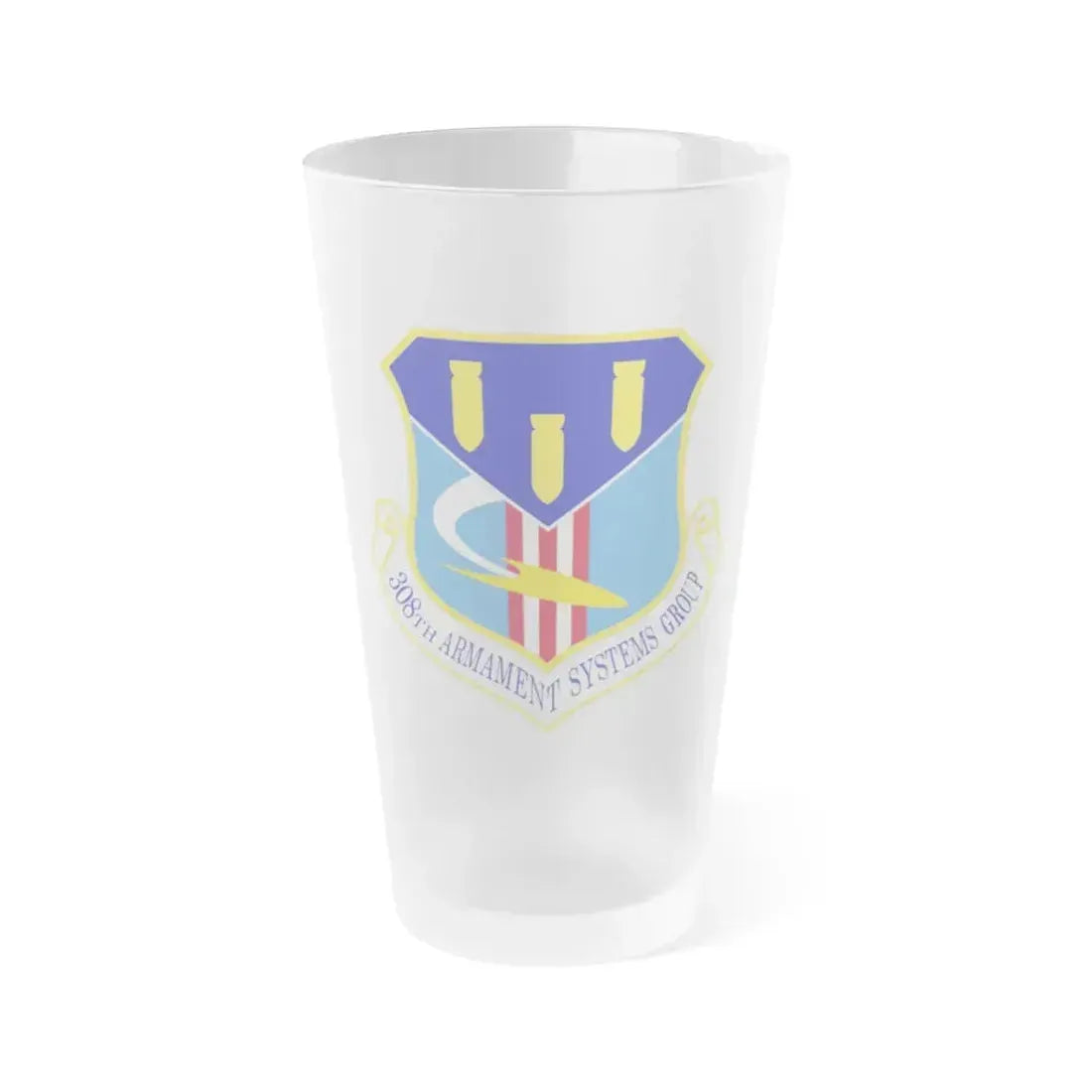 308th Armament Systems Group (U.S. Air Force) Frosted Pint Glass 16oz 16oz Frosted - Go Mug Yourself