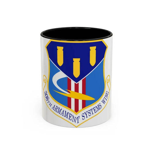 308th Armament Systems Wing (U.S. Air Force) Accent Coffee Mug 11oz Black - Go Mug Yourself