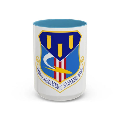 308th Armament Systems Wing (U.S. Air Force) Accent Coffee Mug 15oz Light Blue - Go Mug Yourself