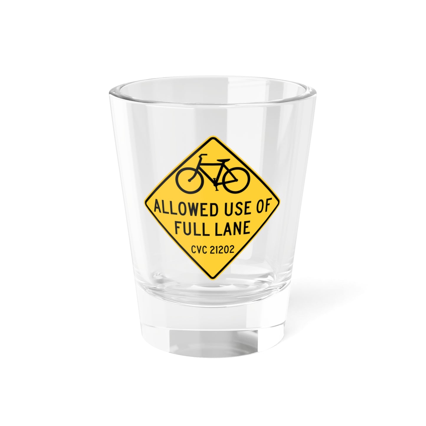 SF BIKE Lane SIGN (California) (Road Sign) Shot Glass 1.5oz
