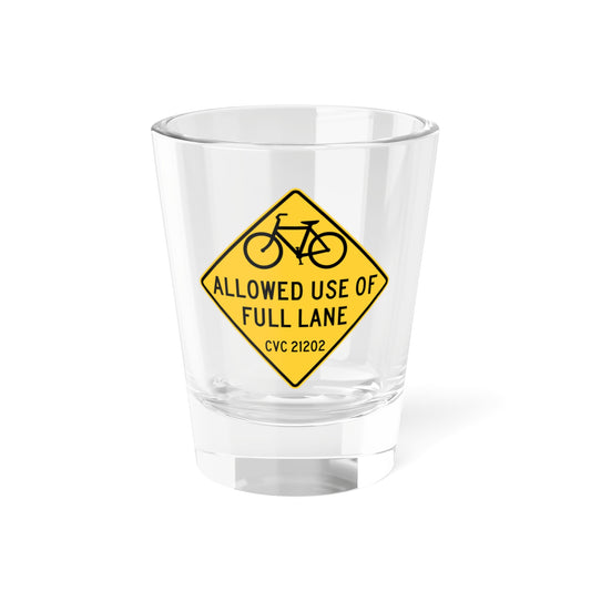 SF BIKE Lane SIGN (California) (Road Sign) Shot Glass 1.5oz