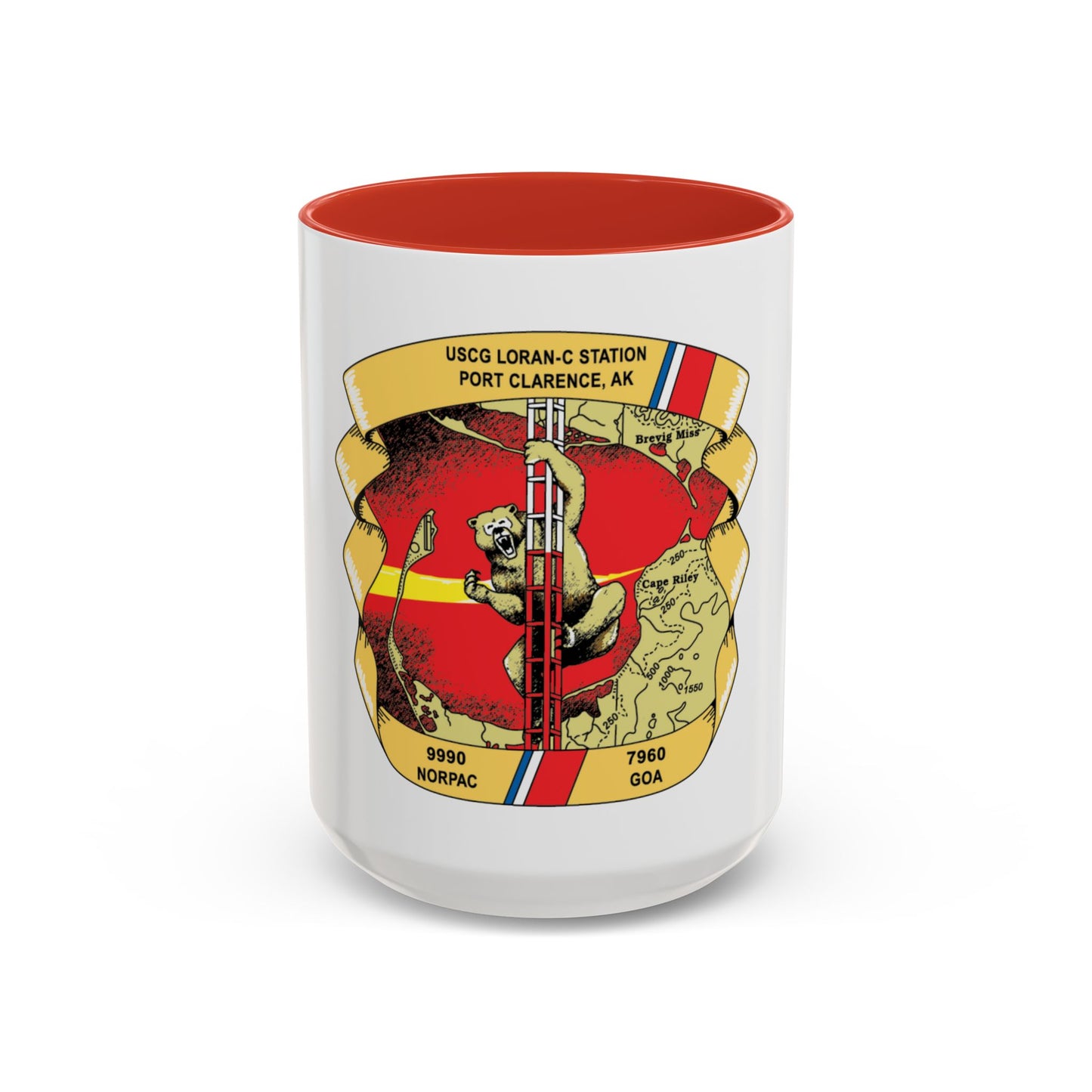 USCG Loran C  Station Port Clarence AK (U.S. Coast Guard) Accent Coffee Mug