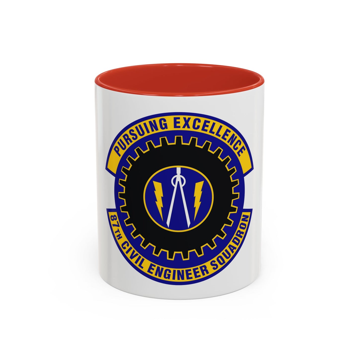 87th Civil Engineer Squadron (U.S. Air Force) Accent Coffee Mug
