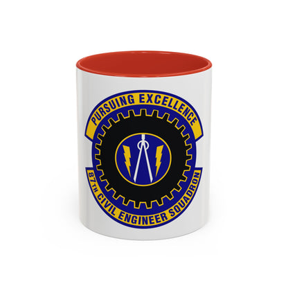87th Civil Engineer Squadron (U.S. Air Force) Accent Coffee Mug