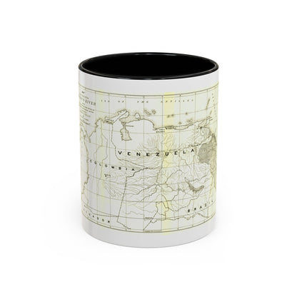 South America - Orinoco River (1896 (Map) Accent Coffee Mug