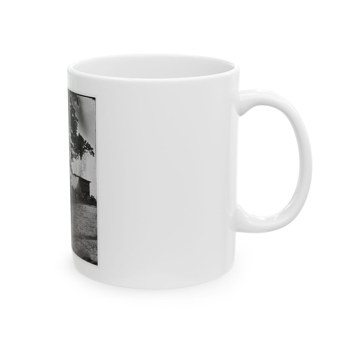 Belle Plain Landing, Virginia. View Of The Tents Of The Sanitary Commission (U.S. Civil War) White Coffee Mug