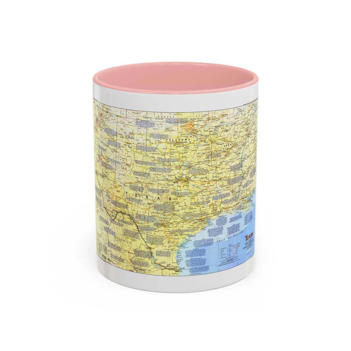 USA - Texas 1 (1986) (Map) Accent Coffee Mug