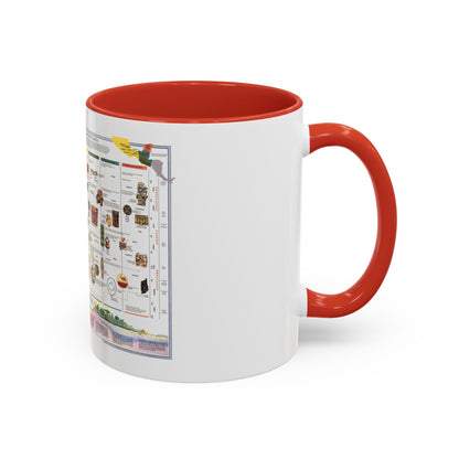 North America - The Ancient Maya World (1990) (Map) Accent Coffee Mug