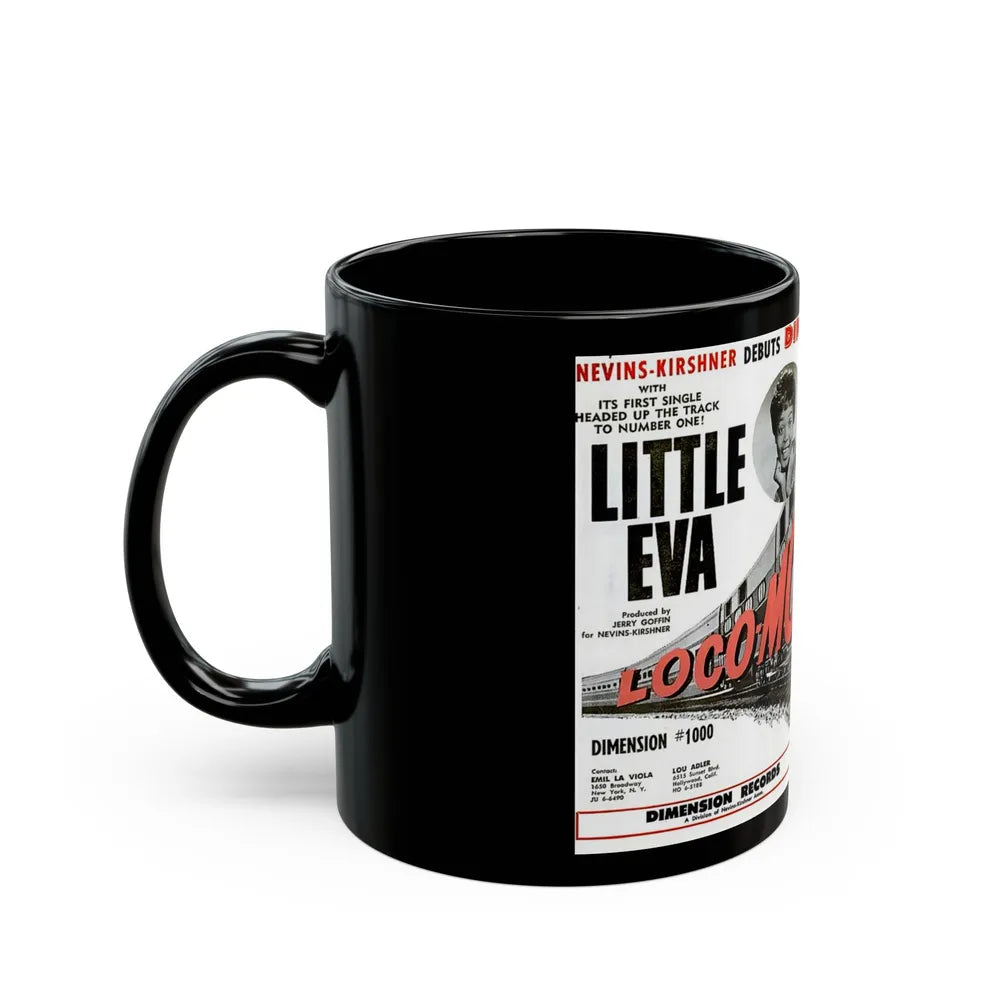 Little Eva (Music Poster) Black Coffee Mug-Go Mug Yourself