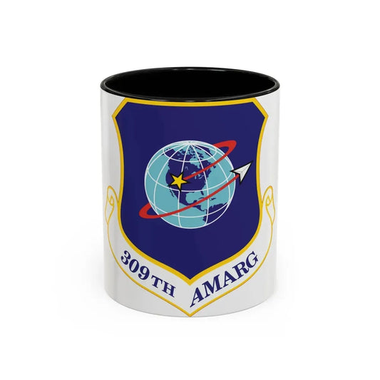 309th Aerospace Maintenance & Regeneration Group (U.S. Air Force) Accent Coffee Mug 11oz Black - Go Mug Yourself