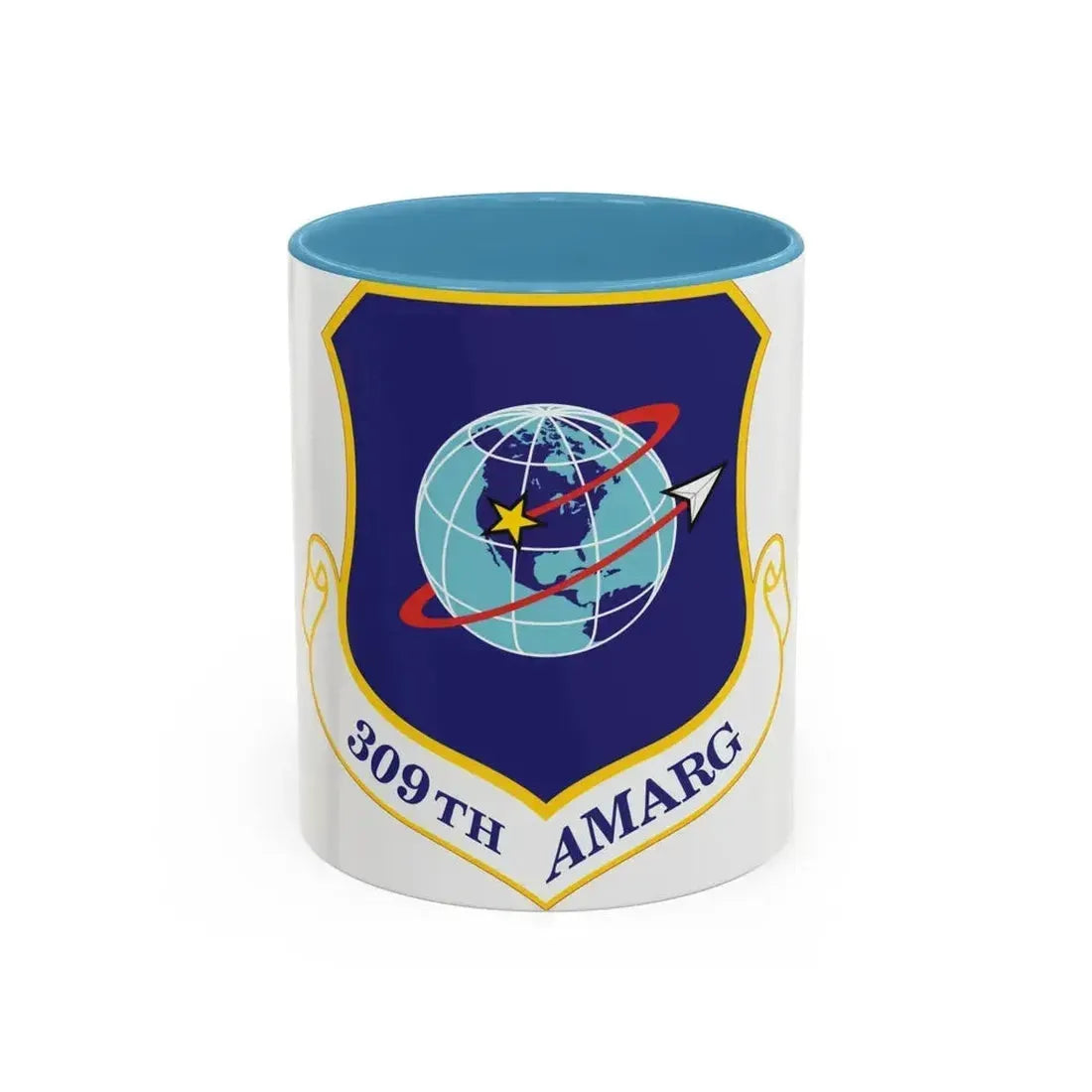 309th Aerospace Maintenance & Regeneration Group (U.S. Air Force) Accent Coffee Mug 11oz Light Blue - Go Mug Yourself