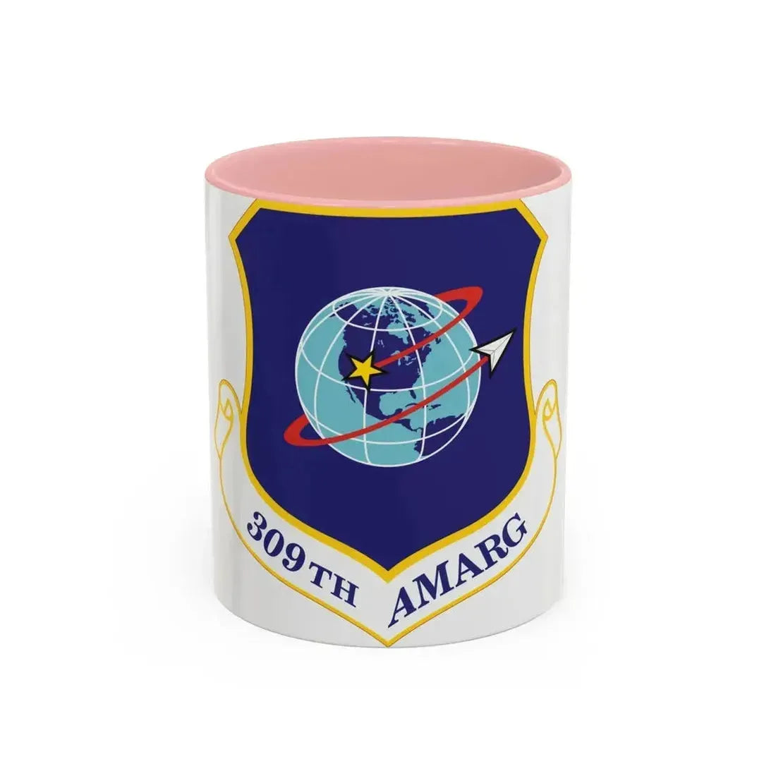 309th Aerospace Maintenance & Regeneration Group (U.S. Air Force) Accent Coffee Mug 11oz Pink - Go Mug Yourself