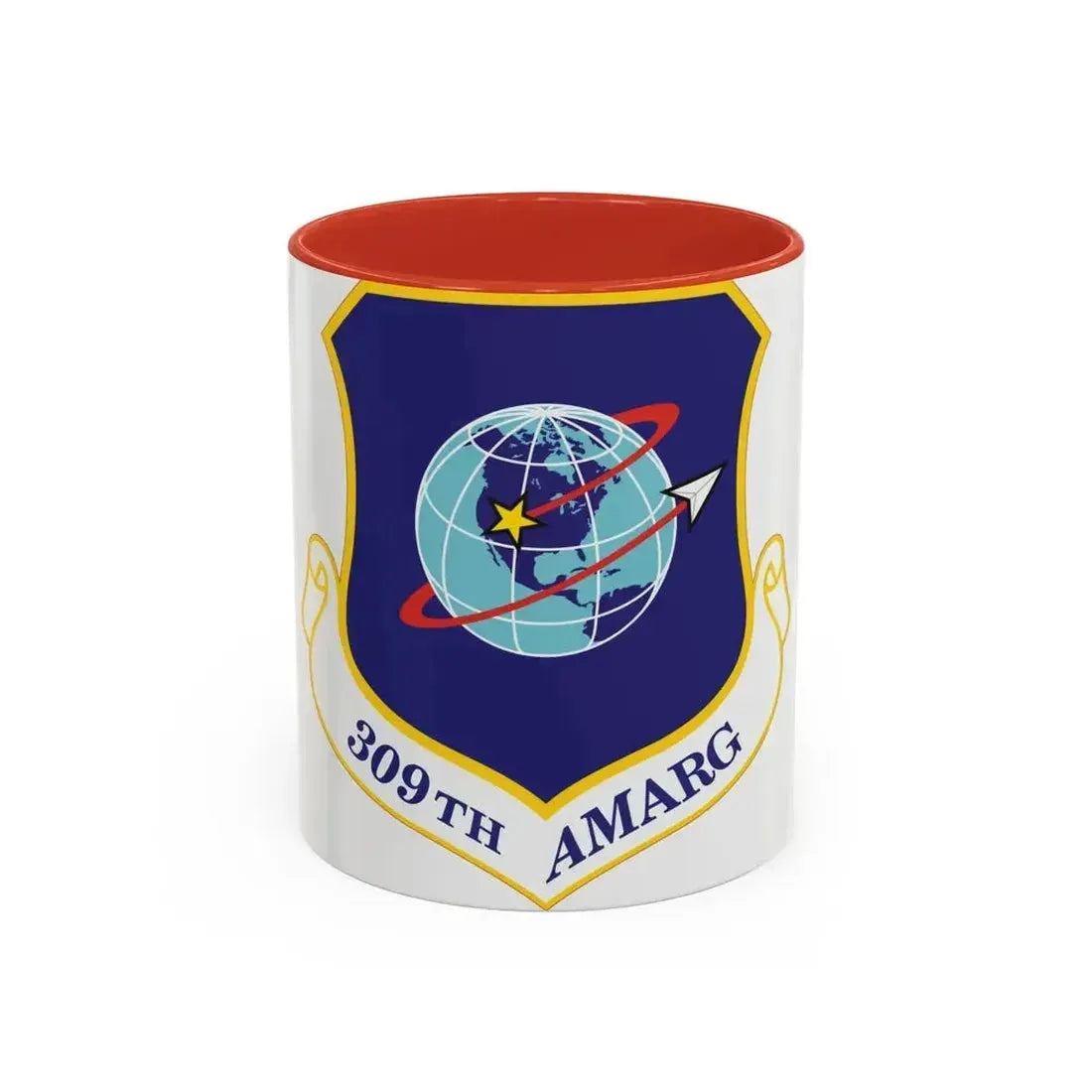 309th Aerospace Maintenance & Regeneration Group (U.S. Air Force) Accent Coffee Mug 11oz Red - Go Mug Yourself