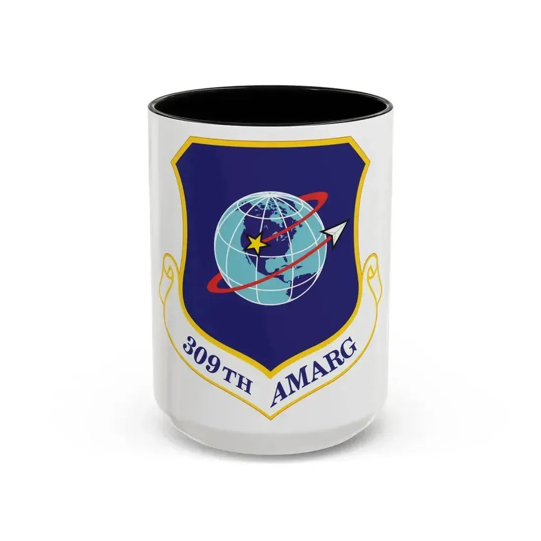 309th Aerospace Maintenance & Regeneration Group (U.S. Air Force) Accent Coffee Mug 15oz Black - Go Mug Yourself