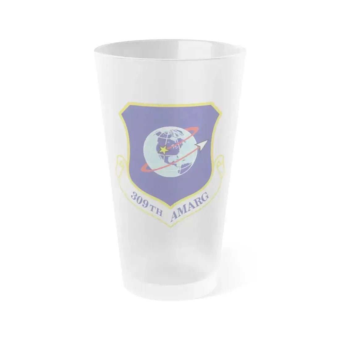 309th Aerospace Maintenance & Regeneration Group (U.S. Air Force) Frosted Pint Glass 16oz 16oz Frosted - Go Mug Yourself